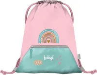 BAAGL Turnbeutel mit Tasche Regenbogen Rosa