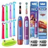 Oral-B | Elektrische Zahnbürsten - DB5510 Kids - Prinzessin & Autos - 9600 Bewegungen/Minute - Spaß beim Zähneputzen