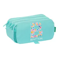 Safta Large Triple Benetton Federmäppchen Blau  Mann Blau One Size
