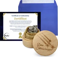 Makai Meteorit Sternschnuppe Himmelskörper ca. 15 g mit Holzdose und Echtheitszertifikat