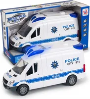 Polizeiauto Transporter Spielzeug 1:14 mit Reibungsantrieb, Sound und Licht - Großes Spielzeugauto für Kinder