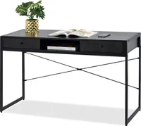 Breiter Schreibtisch AMARU – schwarz