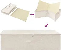 vidaXL Úložné boxy 2 ks látka 70x40x18 cm krémová