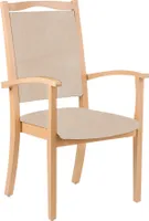 Seniorenstuhl mit Armlehnen Alexander Hochlehner Armlehnenstuhl Pflegestuhl CleanStoff Sensa Creme