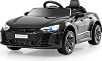 12V Kinder Elektroauto Audi RS, Kinderauto mit 2,4G Fernbedienung & Musik & Scheinwerfer, Kinderfahrzeug Elektrofahrzeug 3-5 km/h für Kinder ab 3 Jahren (Schwarz)