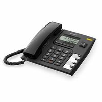 Alcatel T56, Analoges Telefon, Kabelgebundenes Mobilteil, Freisprecheinrichtung, Anrufer-Identifikation, Schwarz