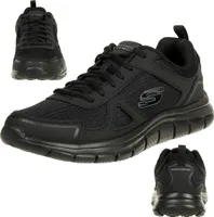 Skechers Track - Scloric - Schwarz Leder/Synthetik Größe: 40 Normal