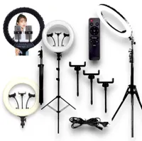 Lampa Pierścieniowa 240W 45cm LED Ring Pilot + Statyw 220cm Makijaż YouTube
