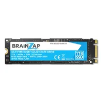 BRAINZAP 1TB 1000GB NVMe SSD - M.2 NGFF 2280 - PCI-e 3.0 x4 - 3500 MB/s Lesen - 2500 MB/s Schreiben - Interné SSD