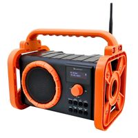 Soundmaster DAB80OR Baustellenradio Gartenradio Digitalradio DAB+ UKW-RDS Bluetooth Li-Ion Akku IP44 staub- und spritzwassergeschützt