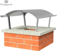 Nerezová oceľ kryt komína kapucňa proti dažďu odsávač pár na krb kryt krbu VŠETKY ROZMERY KÖNIGSPROD Napoleon, 800 x 800 mm
