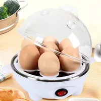 Eierkocher, 350W, 156*156*140mm, Edelstahl Mini Dampfgarer, für 1-7 Eier, mit Multifunktion
