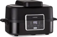 Klarstein 2-in-1 Heißluftfritteuse mit Grill, Airfryer mit Schnellaufheizung 1500W, XL Heissluftfriteuse, Luft Fritteuse zum Frittieren, Heißluftfritteuse + Zubehör, Grillplatte, Frittierkorb, 5L