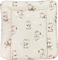 TupTam Baby Wickeltischauflage mit Baumwollbezug Gemustert, Farbe: Giraffe/ Beige, Größe: 75 x 85 cm