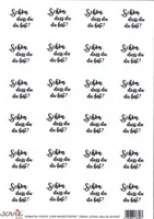 Sticker Aufkleber Design "Schön, dass du da bist!", 4cm, 24 Stück