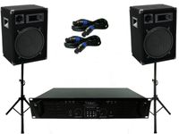 1680Watt Sound Anlage Musikanlage Verstärker Lautsprecher Kabel USB Bluetooth