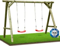 Schaukelgestell Schaukelgerüst  für Kinder Holz KDI Classic : Typ 1.2 Doppelschaukel Modell: Typ 1.2 Doppelschaukel
