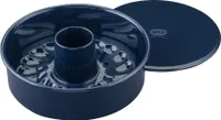 Dr. Oetker Backform mit Flach- und Rohrboden Ø 26 cm BACK-LIEBE EMAILLE, Backform mit schnitt- & kratzfester Emaille-Versiegelung, Kuchenform für köstliche Torten (Farbe: Blau)