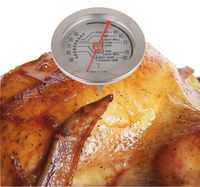BURI Edelstahl Küchen-Thermometer analog Bratenthermometer Fleisch Grillen Backofen