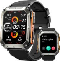 Herren-Smartwatch mit Telefonfunktion, Sprachassistent, Fitnessuhr, IP68 wasserdichte Sportuhr, 123+ Sportmodi, 1,83 Zoll HD-Touchscreen,Android iOS