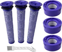 6 Stück Sets Ersetzt Filter für Dyson V7 V8 SV10 Animal Absolute Motorhead Akku-Staubsauger, Vergleichen Sie mit Teilenummer DY-96566101 und DY-96747801