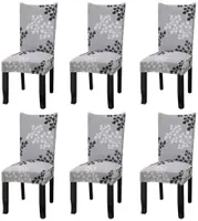Universal Stretch Stuhlhussen 6er Set Stuhlbezug für Stuhl Esszimmer Herbstlaub