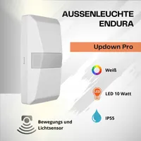 Ledvance LED Außenleuchte Endura Pro UD Sensor Up- & Downlight, weiß