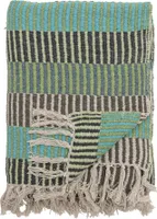 Isnel Decke, Blue, Recycelte Baumwolle