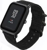 Strap-it Xiaomi Amazfit Bip Nylon Schnallenarmband (Schwarz)