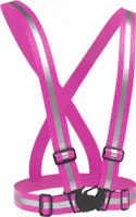 EAZY CASE Reflektorweste elastische Reflektorsteifen flexibel einstellbar Warnweste mit Schnalle reflektierende Weste Motorradweste, Pink