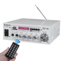12V 2000W Digital Stereo Verstärker bluetooth HiFi Audio Endstufe FM Leistungsverstärker 2-Kanel-Verstärker, EU-Stecker, Weiß