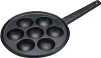 KitchenCraft - Aebleskiver-Pfanne mit 7 Fächern und Rezept de Aebleskiver, aus of Gusseisen, 20,5 cm