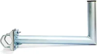 PremiumX Balkonausleger 25cm Stahl Geländerhalterung Balkonhalter Sat-Antenne Mast-Ausleger Halterung für Satellitenschüssel
