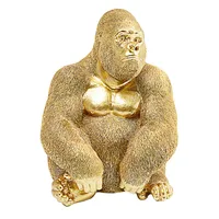 Kare Deko Affe Figur Monkey Gorilla XL, 76x60x55 cm, gold