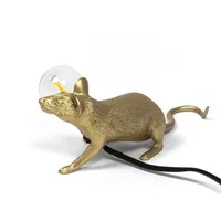 SELETTI Led lampa 'MOUSE LAMP#3-GOLD' Lay down