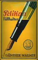 Blechschild Nostalgieschild Pelikan Füllhalter Füllfederhalter