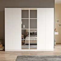 Skye Decor, Hm3-W, Kleiderschrank, 100 % MELAMINBESCHICHTETE SPANPLATTEN, Weiß, 207,6 x 50 x 183,8 cm