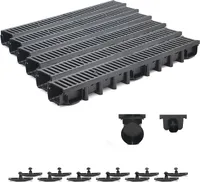 6m Entwässerungsrinne Belastungsklasse C250, 98mm Gußrost komplett SET