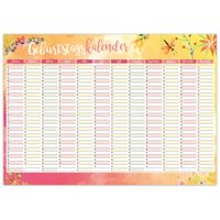 Geburtstags-Wandkalender mit Blumen-Motiv I DIN A2 I dv_468