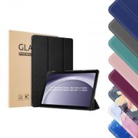 Elastic-PU Hülle für Samsung Galaxy Tab A9 Serie - Modellkompatibilität: Für Samsung Galaxy Tab A9+ - Farbe: Dunkelblau - Folie: Ohne Folie