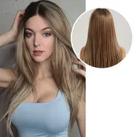 Dámska parochňa - Sassy Goods Čipka Parochňa Žena Dlhé vlasy - Vrátane sieťky na vlasy - Hnedé vlasy - 65 cm