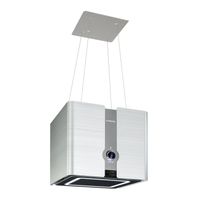 Klarstein Futurelight Smart, digestor, 42 cm, ostrovčekový, 420 m³/h, LED, nehrdzavejúca oceľ, čierny
