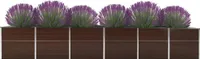 vidaXL Garten-Hochbeet Verzinkter Stahl 480x80x77 cm Braun