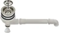 tecuro Spülen-Siebkorbventil Ø 114 mm (3 1/2 Zoll) mit Raumsparabgang und GA