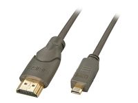 Lindy 41353 HDMI-Kabel 2 m HDMI Typ A (Standard) HDMI Typ D (Mikrofon) Schwarz, Gold