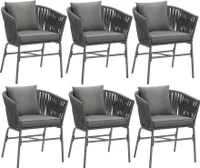 Stuhlset Valeiras Geflecht im Rope-Design 60 x 61 x 77 cm