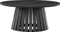 Couchtisch rund 80cm skandinavischer Stil schwarz LIV