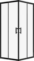 Duschkabine Quadratisch Schwarz 90x90 190 cm Nano Glas Gehärtetes Transparent 6 mm | BADLAND HELA