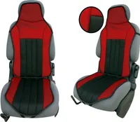 CSC103 - Sitzauflage Sitzpolster Schwarz, Rot