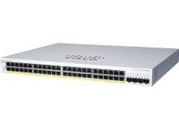 Cisco CBS220-24P-4X Managed L2 Gigabit Ethernet (10/100/1000) Ethernet-Anschluss, unterstützt die Stromversorgung über diesen Anschluss (PoE) Weiß